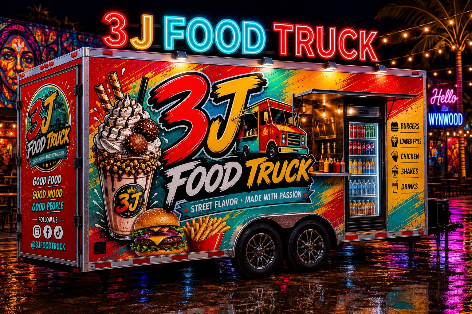 3J Food Truck en Wynwood, Miami